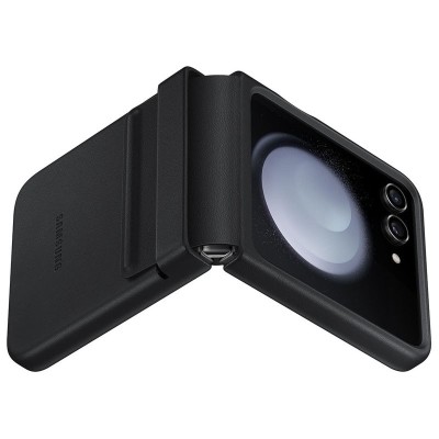 Шкіряний чохол Leather Case (AAA) для Samsung Galaxy Z Flip5 Black Шкіряний чохол Leather Case (AAA) для Samsung Galaxy Z Flip5 Black