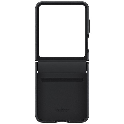Шкіряний чохол Leather Case (AAA) для Samsung Galaxy Z Flip5 Black Шкіряний чохол Leather Case (AAA) для Samsung Galaxy Z Flip5 Black