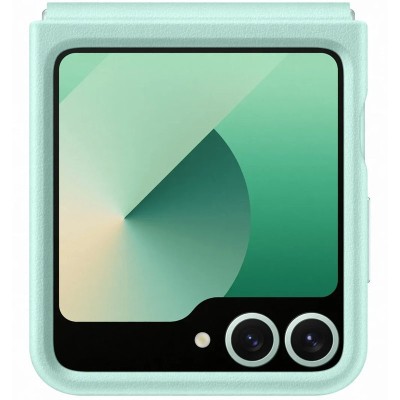 Шкіряний чохол Leather Case (AAA) для Samsung Galaxy Z Flip6 Turquoise Шкіряний чохол Leather Case (AAA) для Samsung Galaxy Z Flip6 Turquoise