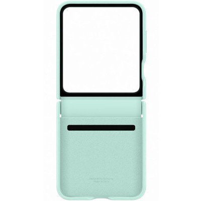 Шкіряний чохол Leather Case (AAA) для Samsung Galaxy Z Flip6 Turquoise Шкіряний чохол Leather Case (AAA) для Samsung Galaxy Z Flip6 Turquoise