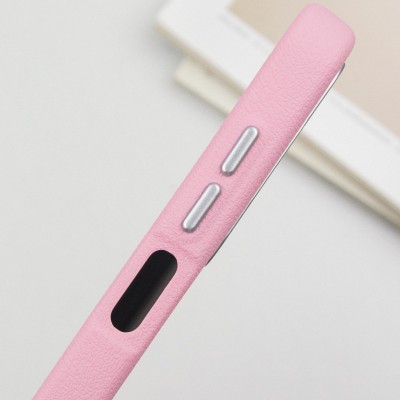 Шкіряний чохол Leather Case Metal Buttons для Samsung Galaxy A25 5G Light Pink
