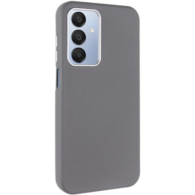 Шкіряний чохол Leather Case Metal Buttons для Samsung Galaxy A25 5G Titanium Gray