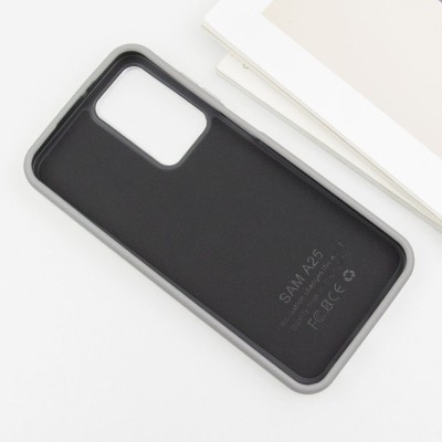 Шкіряний чохол Leather Case Metal Buttons для Samsung Galaxy A25 5G Titanium Gray