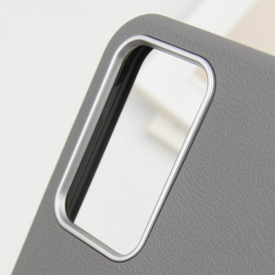 Шкіряний чохол Leather Case Metal Buttons для Samsung Galaxy A25 5G Titanium Gray