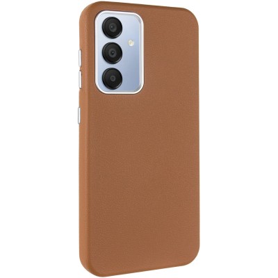 Шкіряний чохол Leather Case Metal Buttons для Samsung Galaxy S24 / S25 Brown