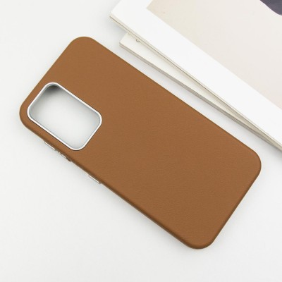 Шкіряний чохол Leather Case Metal Buttons для Samsung Galaxy S24 / S25 Brown