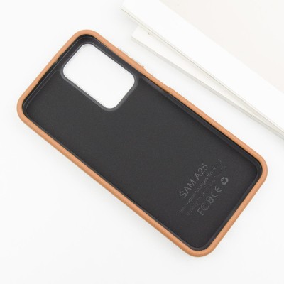 Шкіряний чохол Leather Case Metal Buttons для Samsung Galaxy S24 / S25 Brown