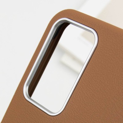 Шкіряний чохол Leather Case Metal Buttons для Samsung Galaxy S24 / S25 Brown
