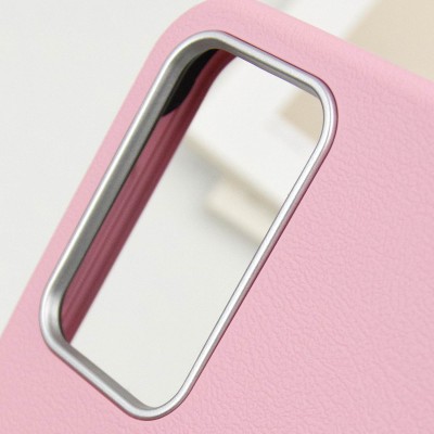 Шкіряний чохол Leather Case Metal Buttons для Samsung Galaxy S24+ / S25+ Light Pink