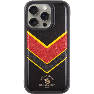 Шкіряний чохол Polo Santa Barbara Barton для Apple iPhone 16 Pro Max (6.9") Black / Yellow Шкіряний чохол Polo Santa Barbara Barton для Apple iPhone 16 Pro Max (6.9") Black / Yellow