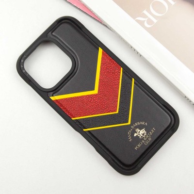 Шкіряний чохол Polo Santa Barbara Barton для Apple iPhone 16 Pro Max (6.9") Black / Yellow Шкіряний чохол Polo Santa Barbara Barton для Apple iPhone 16 Pro Max (6.9") Black / Yellow