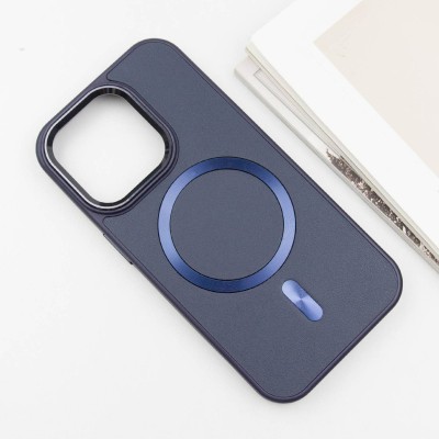 Шкіряний чохол SnapCase with MagSafe для Apple iPhone 12 Pro Max (6.7") Dark Blue Шкіряний чохол SnapCase with MagSafe для Apple iPhone 12 Pro Max (6.7") Dark Blue