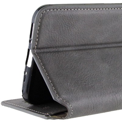 Шкіряний чохол книжка GETMAN Cubic (PU) для Realme 11 4G Сірий