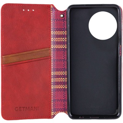 Шкіряний чохол книжка GETMAN Cubic (PU) для Realme 11 4G Червоний Шкіряний чохол книжка GETMAN Cubic (PU) для Realme 11 4G Червоний