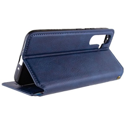 Шкіряний чохол книжка GETMAN Cubic (PU) для Samsung Galaxy A36 5G / A56 5G Синій
