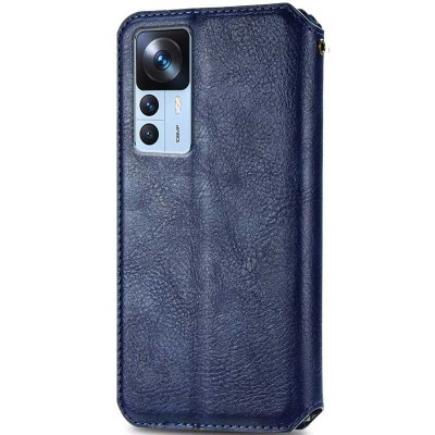Шкіряний чохол книжка GETMAN Cubic (PU) для Xiaomi 12T / 12T Pro Синій Шкіряний чохол книжка GETMAN Cubic (PU) для Xiaomi 12T / 12T Pro Синій