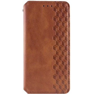 Шкіряний чохол книжка GETMAN Cubic (PU) для Xiaomi Poco F5 / Note 12 Turbo Коричневий Шкіряний чохол книжка GETMAN Cubic (PU) для Xiaomi Poco F5 / Note 12 Turbo Коричневий