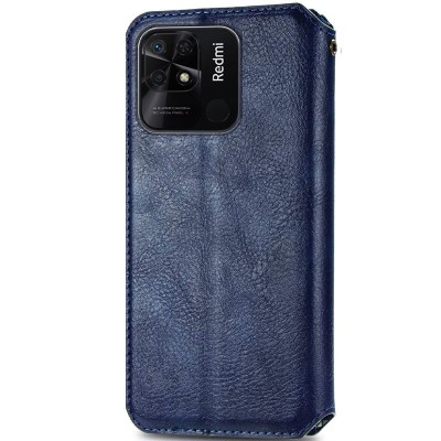Шкіряний чохол книжка GETMAN Cubic (PU) для Xiaomi Redmi 10C Синій Шкіряний чохол книжка GETMAN Cubic (PU) для Xiaomi Redmi 10C Синій