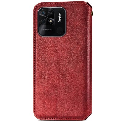 Шкіряний чохол книжка GETMAN Cubic (PU) для Xiaomi Redmi 10C Червоний Шкіряний чохол книжка GETMAN Cubic (PU) для Xiaomi Redmi 10C Червоний