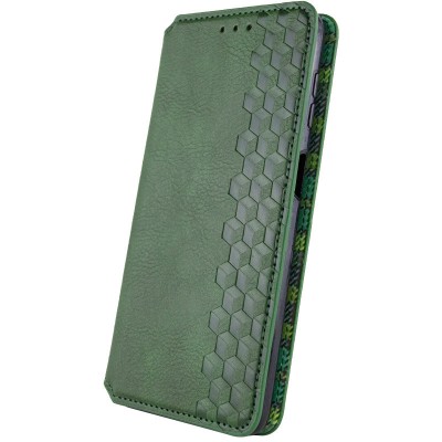 Шкіряний чохол книжка GETMAN Cubic (PU) для Xiaomi Redmi 13C / Poco C65 Зелений Шкіряний чохол книжка GETMAN Cubic (PU) для Xiaomi Redmi 13C / Poco C65 Зелений