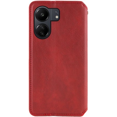 Шкіряний чохол книжка GETMAN Cubic (PU) для Xiaomi Redmi 13C / Poco C65 Червоний Шкіряний чохол книжка GETMAN Cubic (PU) для Xiaomi Redmi 13C / Poco C65 Червоний