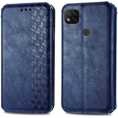 Шкіряний чохол книжка GETMAN Cubic (PU) для Xiaomi Redmi 9C Синій Шкіряний чохол книжка GETMAN Cubic (PU) для Xiaomi Redmi 9C Синій