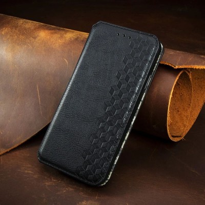 Шкіряний чохол книжка GETMAN Cubic (PU) для Xiaomi Redmi 9C Чорний