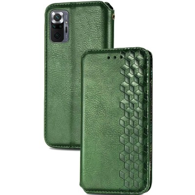 Шкіряний чохол книжка GETMAN Cubic (PU) для Xiaomi Redmi Note 10 Pro / 10 Pro Max Зелений Шкіряний чохол книжка GETMAN Cubic (PU) для Xiaomi Redmi Note 10 Pro / 10 Pro Max Зелений