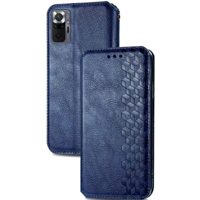 Шкіряний чохол книжка GETMAN Cubic (PU) для Xiaomi Redmi Note 10 Pro / 10 Pro Max Синій Шкіряний чохол книжка GETMAN Cubic (PU) для Xiaomi Redmi Note 10 Pro / 10 Pro Max Синій