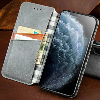 Шкіряний чохол книжка GETMAN Cubic (PU) для Xiaomi Redmi Note 9 / Redmi 10X Сірий Шкіряний чохол книжка GETMAN Cubic (PU) для Xiaomi Redmi Note 9 / Redmi 10X Сірий