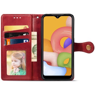 Шкіряний чохол книжка GETMAN Gallant (PU) для Samsung Galaxy A06 Червоний