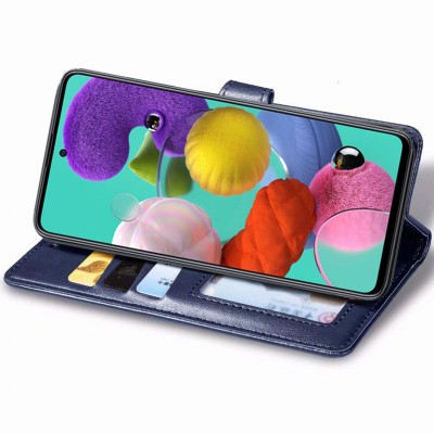 Шкіряний чохол книжка GETMAN Gallant (PU) для Samsung Galaxy A51 Синій Шкіряний чохол книжка GETMAN Gallant (PU) для Samsung Galaxy A51 Синій
