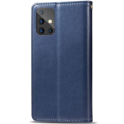 Шкіряний чохол книжка GETMAN Gallant (PU) для Samsung Galaxy A51 Синій Шкіряний чохол книжка GETMAN Gallant (PU) для Samsung Galaxy A51 Синій