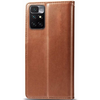 Шкіряний чохол книжка GETMAN Gallant (PU) для Xiaomi Redmi 10 Коричневий Шкіряний чохол книжка GETMAN Gallant (PU) для Xiaomi Redmi 10 Коричневий