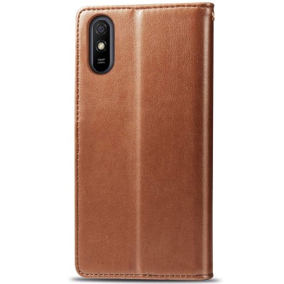 Шкіряний чохол книжка GETMAN Gallant (PU) для Xiaomi Redmi 9A Коричневий Шкіряний чохол книжка GETMAN Gallant (PU) для Xiaomi Redmi 9A Коричневий