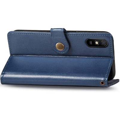 Шкіряний чохол книжка GETMAN Gallant (PU) для Xiaomi Redmi 9A Синій Шкіряний чохол книжка GETMAN Gallant (PU) для Xiaomi Redmi 9A Синій