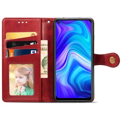 Шкіряний чохол книжка GETMAN Gallant (PU) для Xiaomi Redmi Note 9 / Redmi 10X Червоний Шкіряний чохол книжка GETMAN Gallant (PU) для Xiaomi Redmi Note 9 / Redmi 10X Червоний