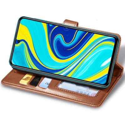 Шкіряний чохол книжка GETMAN Gallant (PU) для Xiaomi Redmi Note 9s / Note 9 Pro / Note 9 Pro Max Коричневий Шкіряний чохол книжка GETMAN Gallant (PU) для Xiaomi Redmi Note 9s / Note 9 Pro / Note 9 Pro Max Коричневий