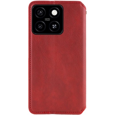 Шкіряний чохол-книжка GETMAN Cubic (PU) для Motorola Moto G75 5G Червоний