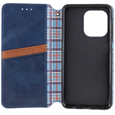 Шкіряний чохол-книжка GETMAN Cubic (PU) для Oppo A3 4G / A3x 4G/ A40m Синій