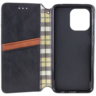 Шкіряний чохол-книжка GETMAN Cubic (PU) для Oppo A3 4G / A3x 4G/ A40m Чорний
