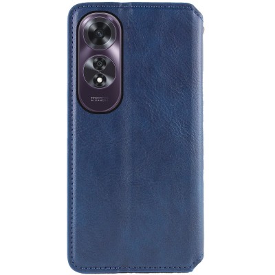 Шкіряний чохол-книжка GETMAN Cubic (PU) для Oppo A60 4G Синій Шкіряний чохол-книжка GETMAN Cubic (PU) для Oppo A60 4G Синій