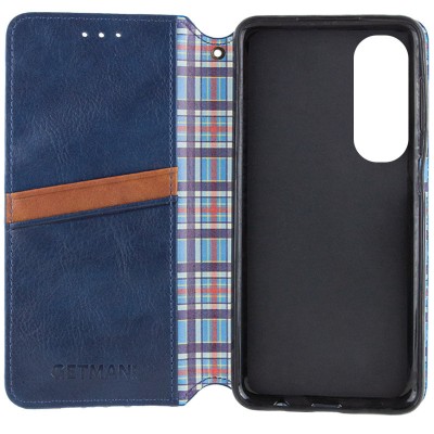 Шкіряний чохол-книжка GETMAN Cubic (PU) для Oppo A60 4G Синій Шкіряний чохол-книжка GETMAN Cubic (PU) для Oppo A60 4G Синій