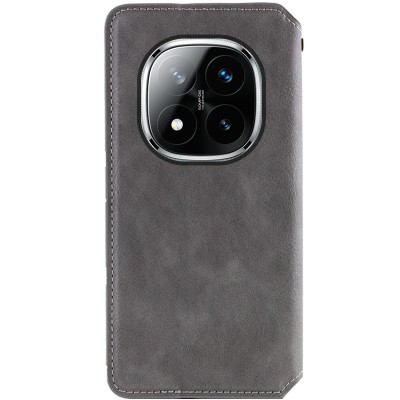 Шкіряний чохол-книжка GETMAN Cubic (PU) для Xiaomi Redmi Note 14 Pro 4G Сірий Шкіряний чохол-книжка GETMAN Cubic (PU) для Xiaomi Redmi Note 14 Pro 4G Сірий