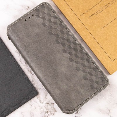 Шкіряний чохол-книжка GETMAN Cubic (PU) для Xiaomi Redmi Note 14 Pro 4G Сірий Шкіряний чохол-книжка GETMAN Cubic (PU) для Xiaomi Redmi Note 14 Pro 4G Сірий