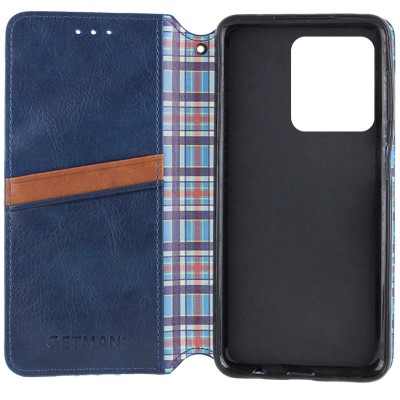 Шкіряний чохол-книжка GETMAN Cubic (PU) для ZTE Nubia V60 Синій Шкіряний чохол-книжка GETMAN Cubic (PU) для ZTE Nubia V60 Синій