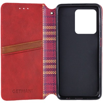 Шкіряний чохол-книжка GETMAN Cubic (PU) для ZTE Nubia V60 Червоний Шкіряний чохол-книжка GETMAN Cubic (PU) для ZTE Nubia V60 Червоний