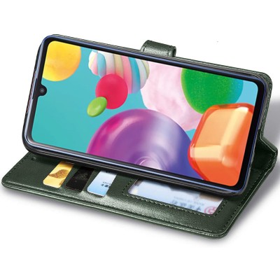 Шкіряний чохол-книжка GETMAN Gallant (PU) для Motorola Moto G05 / E15 Зелений Шкіряний чохол-книжка GETMAN Gallant (PU) для Motorola Moto G05 / E15 Зелений