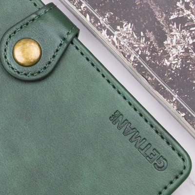 Шкіряний чохол-книжка GETMAN Gallant (PU) для Motorola Moto G05 / E15 Зелений Шкіряний чохол-книжка GETMAN Gallant (PU) для Motorola Moto G05 / E15 Зелений