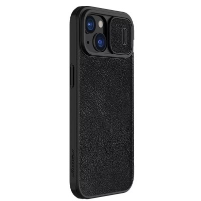 Шкіряний чохол-книжка Nillkin Qin Pro Camshield для Apple iPhone 15 (6.1") Чорний